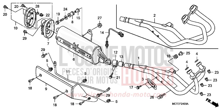 EXHAUST MUFFLER for Silver Wing DELTA BLUE METALLIC (PB358) from 2007